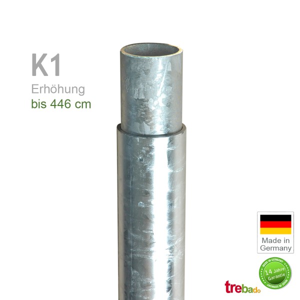 Standrohr K1 446cm Verlängerung, Stahlsäule