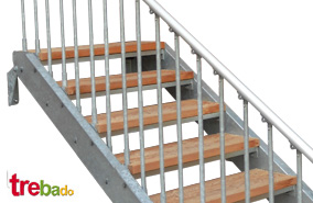 Gartentreppe Holz Stahl Treppen Bausatz Do It Yourself